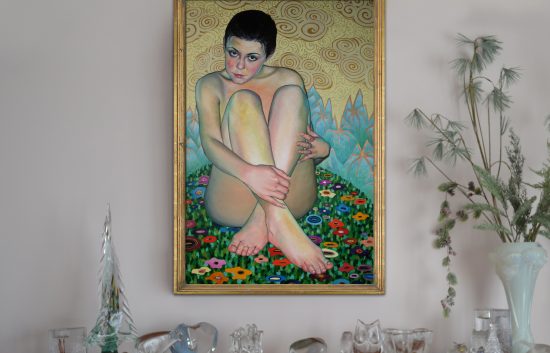 Modern painting tribute Gustav Klimt