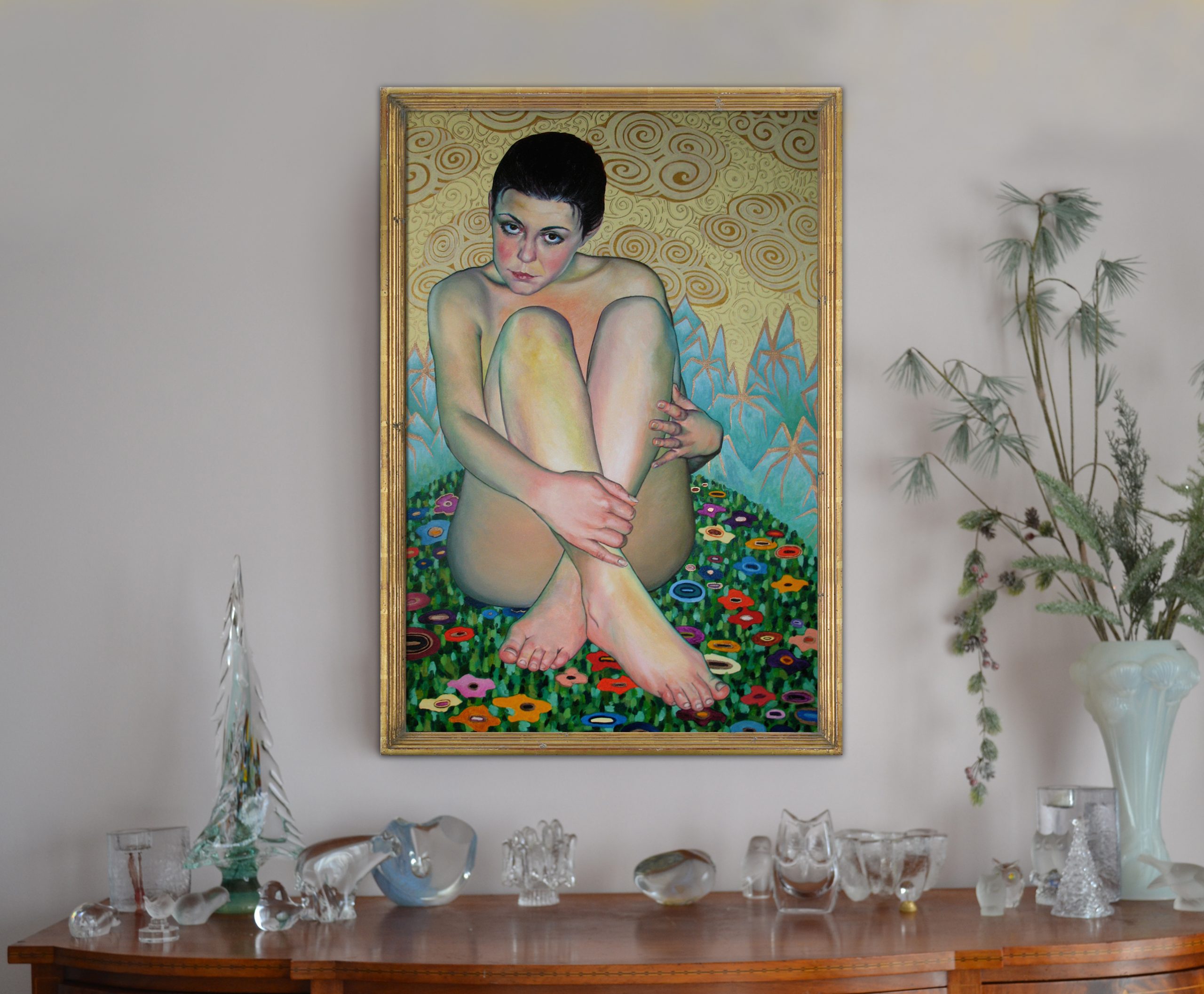 Modern painting tribute Gustav Klimt