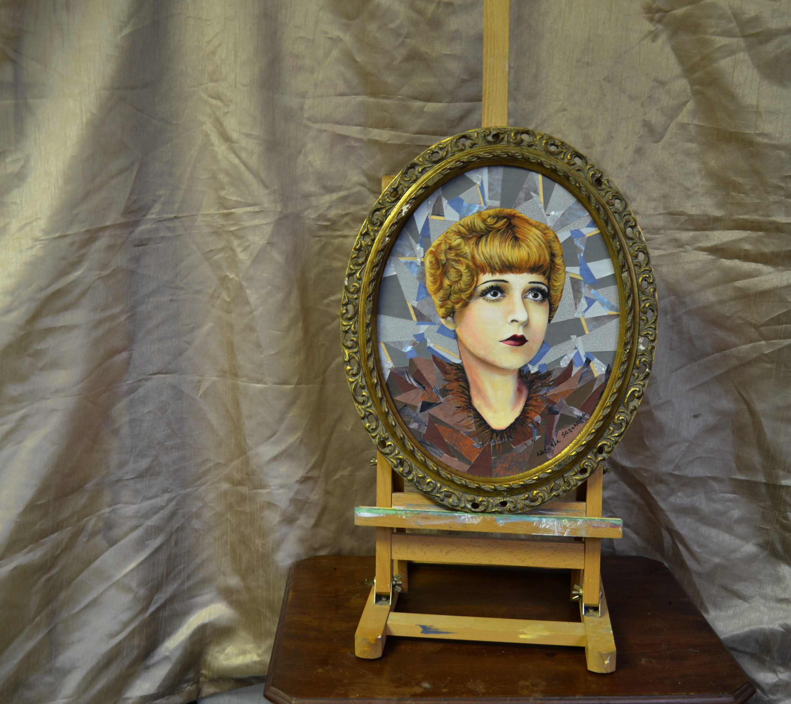 Portrait painting of Clara Bow