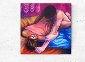 Erotic couple portrait inspired by the works of El Greco